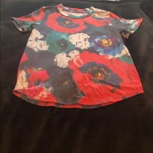 Anthropologie Flower Tee